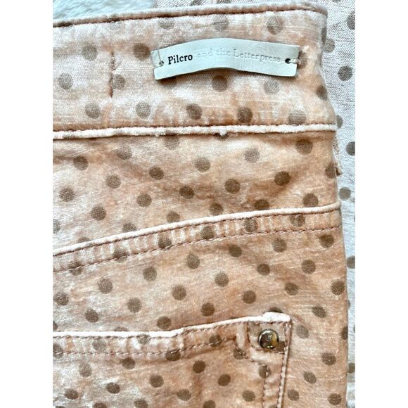 Pilcro and the Letterpress Velvet Polka Dot High-Rise Skinny Ankle Jeans, 24P - Picture 16 of 16
